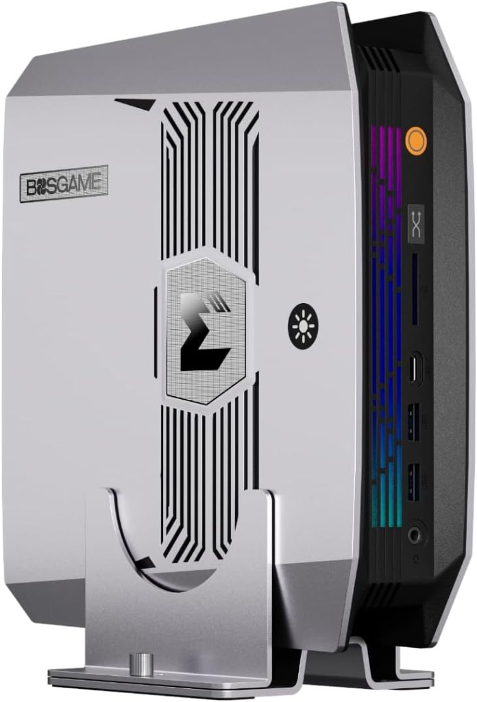 BOSGAME M5 AI Mini PC AMD Ryzen AI Max+ 395, 126 TOPS AI Performance, 128GB LPDDR5X, 2TB SSD, Radeon 8060S, USB4 for Ultra-Fast Connectivity, WiFi 7, 2.5G LAN, 4 Displays for Maximum Productivity
