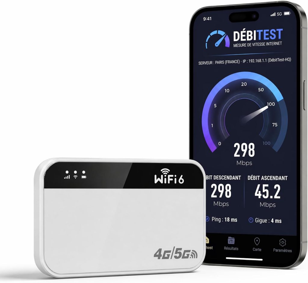 5G Mobile Hotspot WiFi 6, Portable Router with SIM Slot, Pocket WiFi