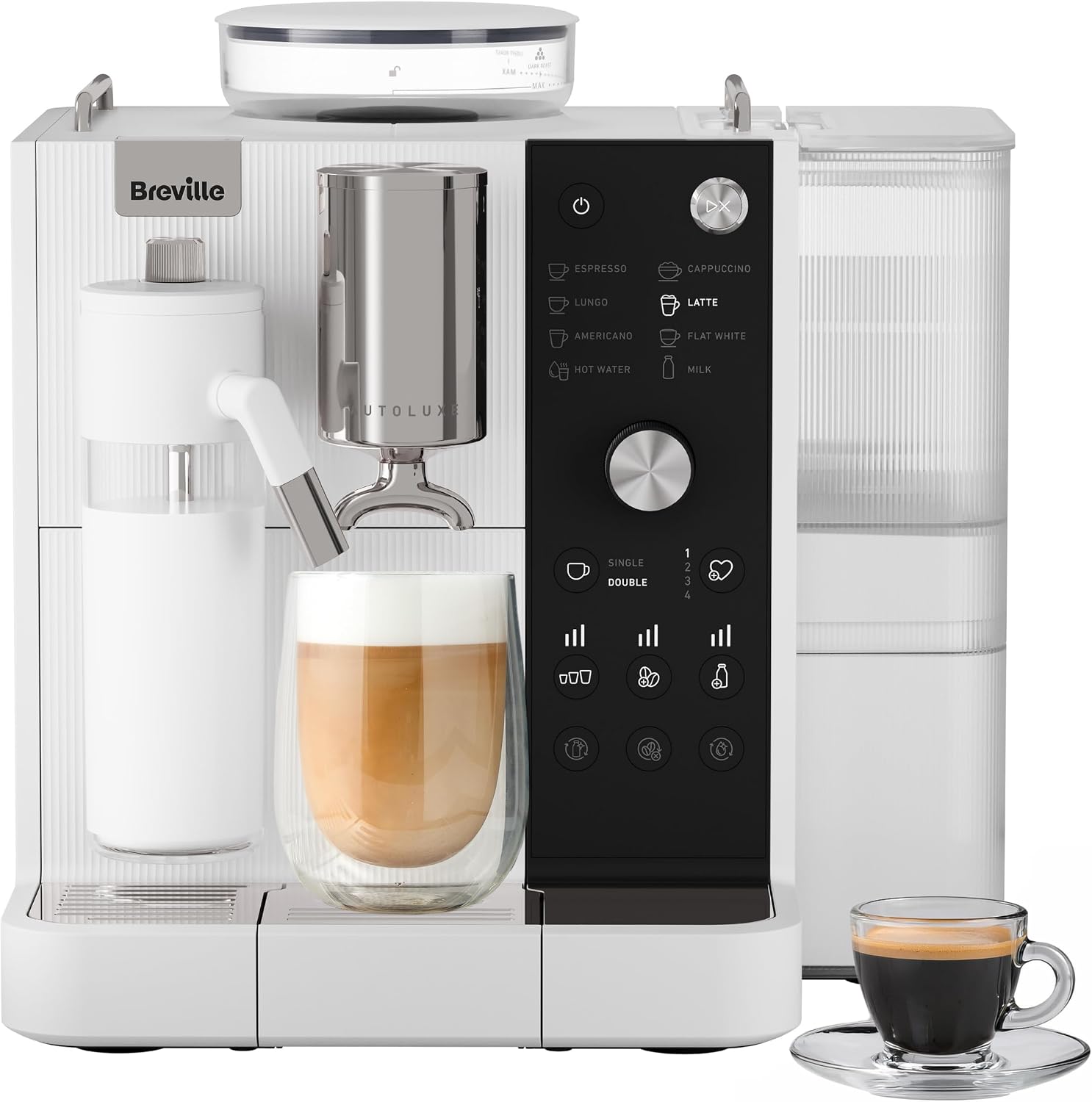Breville Prima Latte AutoLuxe Espresso Maker, White (VCF194)