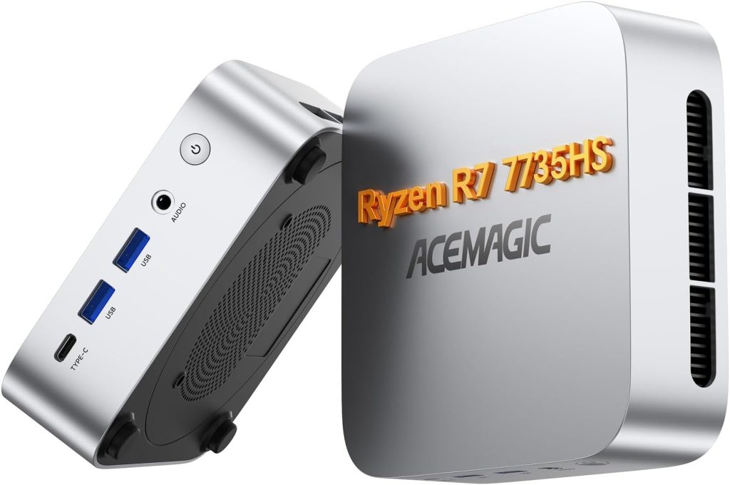 ACEMAGIC M1 Mini PC, AMD Ryzen 7 7735HS(8C/16T),16GB LPDDR5 512GB MVME SSD