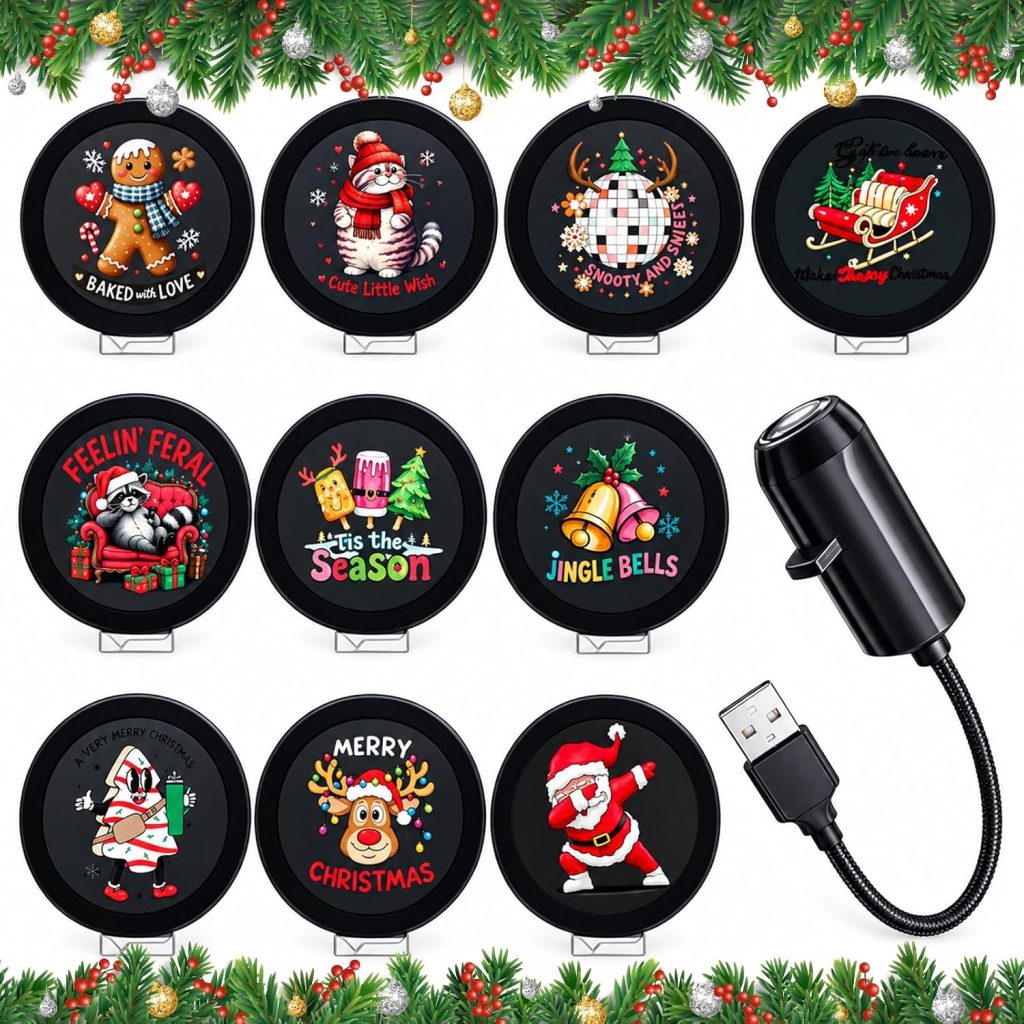 Plug and Play HD Christmas Projector with 10 Festive Scenes  [Energy Class A+++]