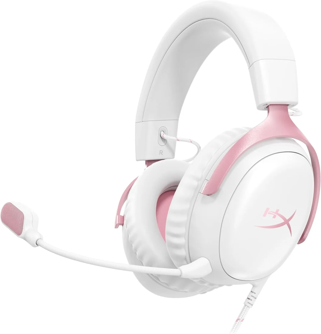 HyperX Cloud III Wired Gaming Headset, Pink